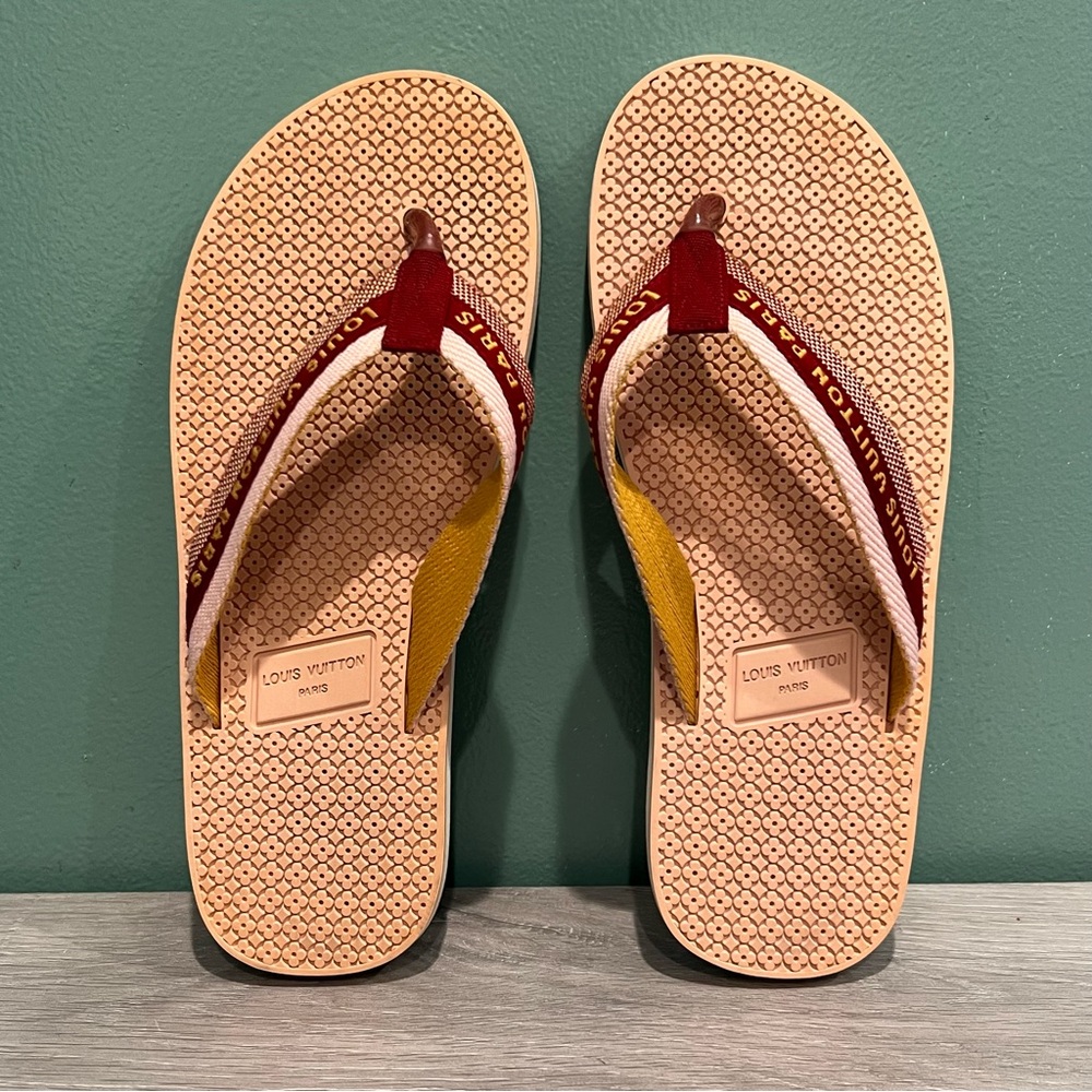 Louis Vuitton Bahia Thong Flip Flop Slippers Size 9 - Picture 5 of 9